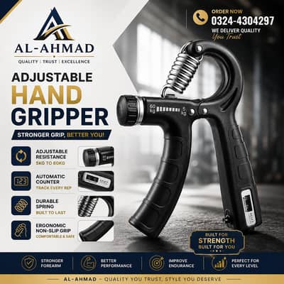 Hand Gripper Adjustable Resistance Automatic Counting Non-Slip Hand