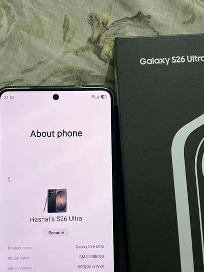 Samsung Mobile S26 Ultra Official Pta 256 gb