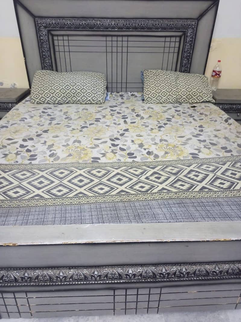 full size Double bed with side table 2