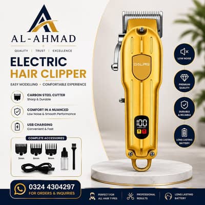 DALING 1538A Electric Hair Clipper Rechargeable Shaver Beard trimmer