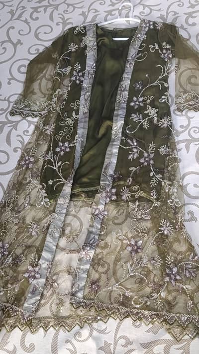 Open Gown cutdana Luxury affordable mehndi dress