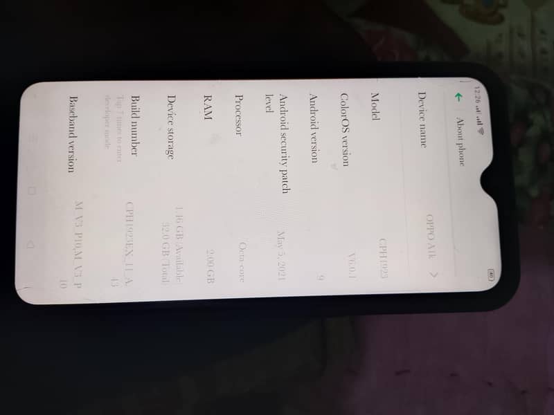 OPPO A1k 0