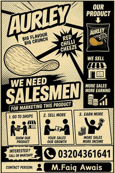 Need salesman for market our product