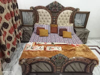 Bed with mattress