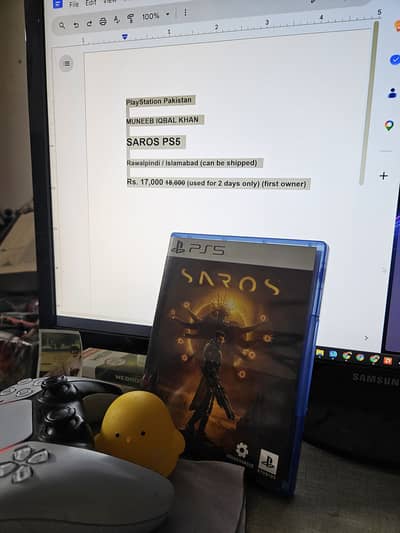 SAROS | PS5 Disk (First Owner) (2 days used only for a project)