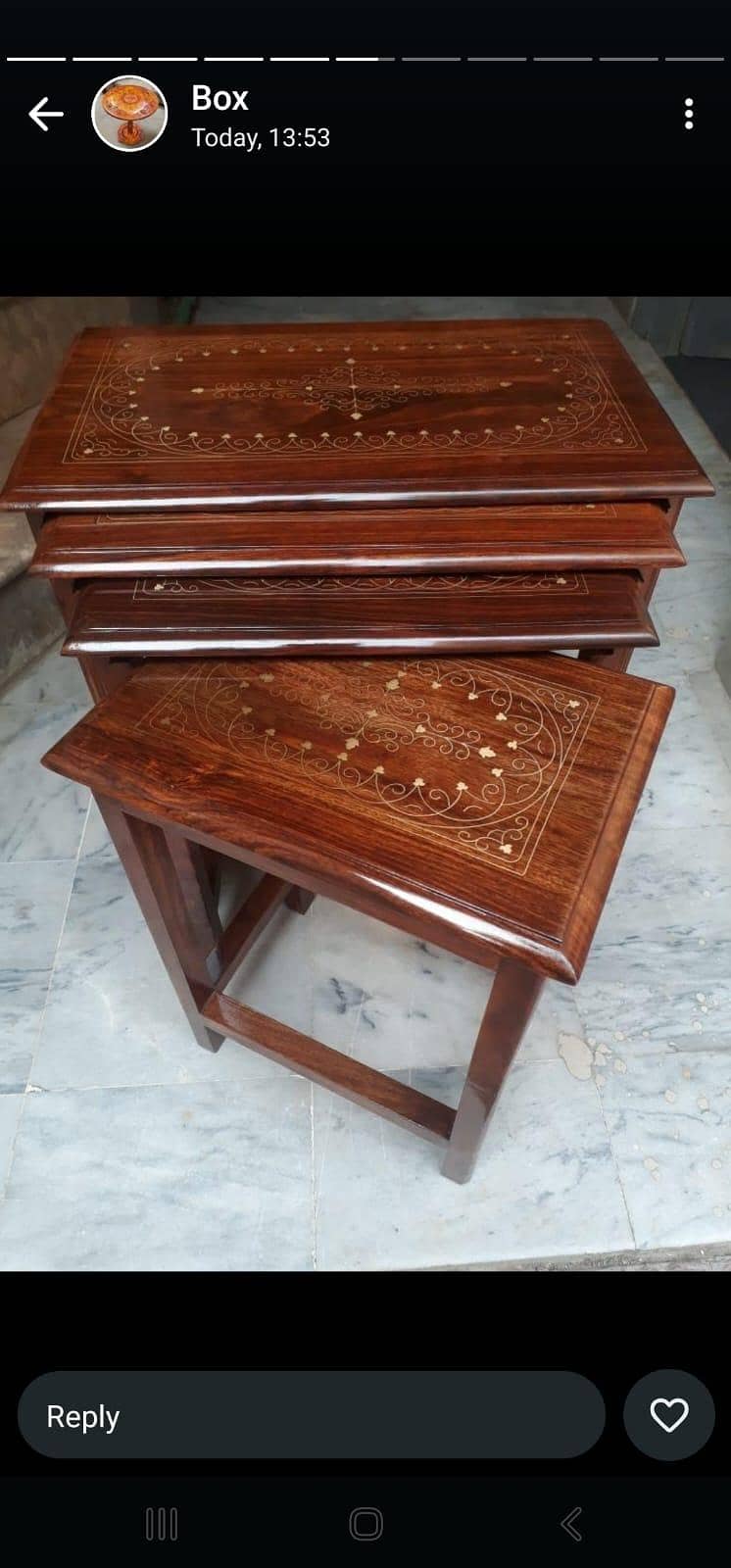 Wooden Nesting table 1