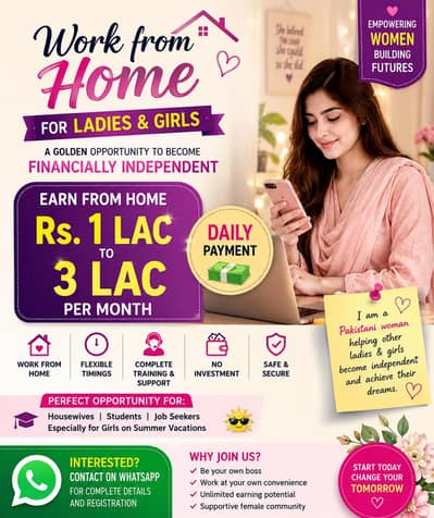 Great opportunity for girls and ladies. Earn daily in dollars. No scam