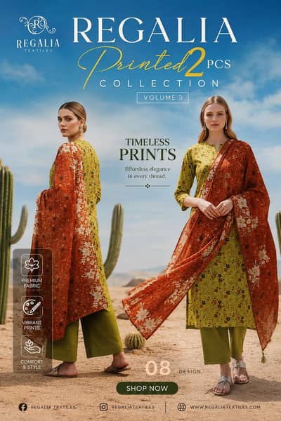 Regalia Textiles Original 2 Piece Printed Suit –