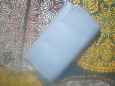 Sky Blue Quilted Ladies Wallet - Zipper + Button Lock