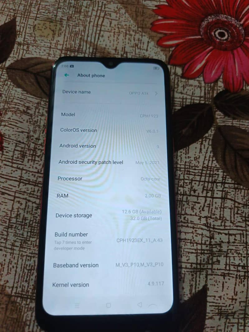 OPPO A1k 2