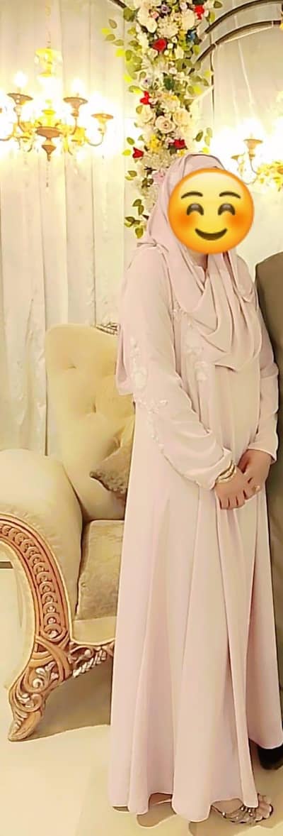 fancy stone work abaya