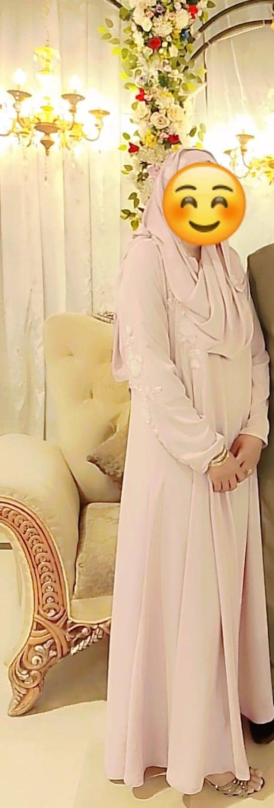 fancy stone work abaya 0
