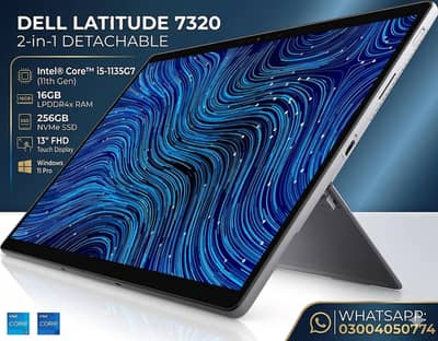 Dell latitude 7320 in1 Tablet-11th Gen Core i5  16gb DDR4X 256gb NVME