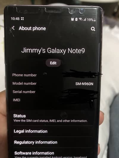 Samsung Mobile Note 9