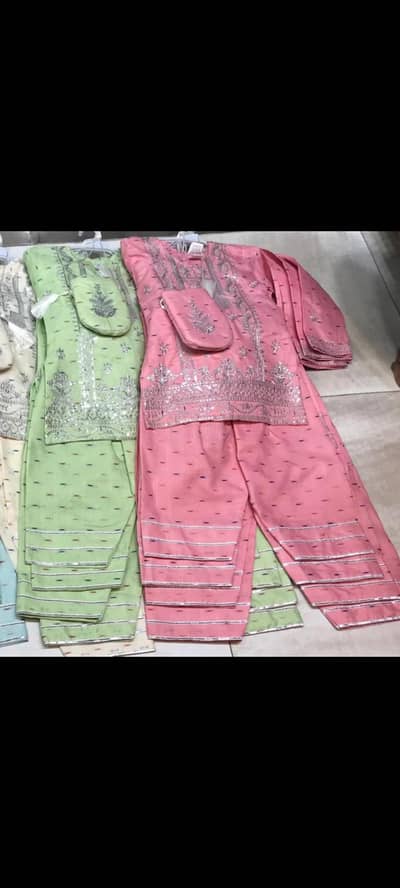 girls cotton 2 piece with purse