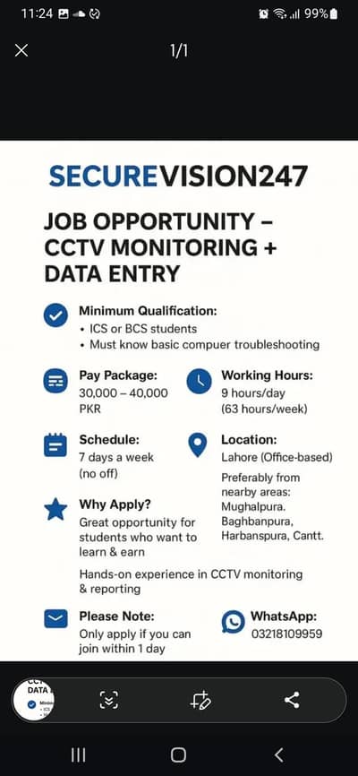 CCTV Cameras Monitoring Job Surveillance Jobs Office Based