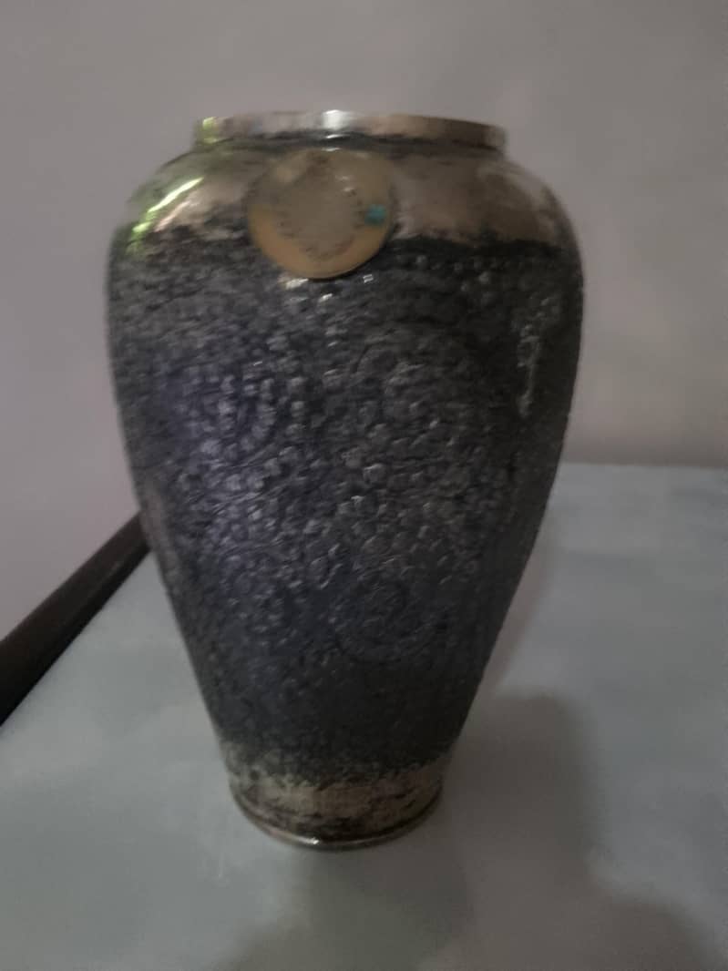 خوبصورت قدیم سماوار چائے والا ہکا مگ کٹورا انٹیک جالی کل وزن 3400 گرام 10