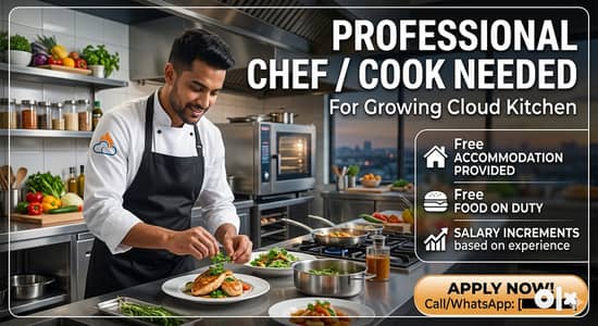 Professional Chef/Cook Needed for Cloud Kitchen Rawalpindi/Islamabad