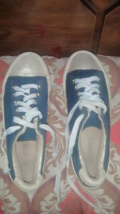  Classic Navy Blue Casual Sneakers (Size 38) for Girls/Women 
