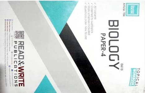 Cambridge IGCSE Biology 0610 Paper 4 Topical Workbook – Used