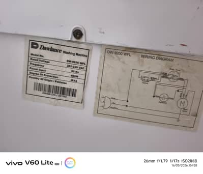 Dawlance washing machine for sell