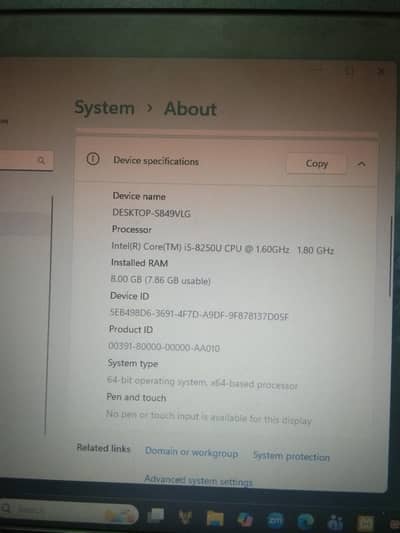 Acer-core i5 8th generation
