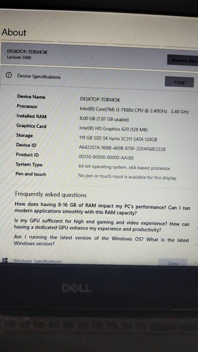 Dell latitude 3480