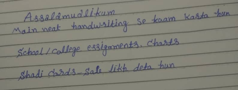 Neat Handwriting Service | Assignments, Charts, Registers | Murree
