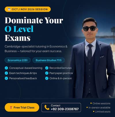 O-Level Economics 2281 and Business Studies 7115