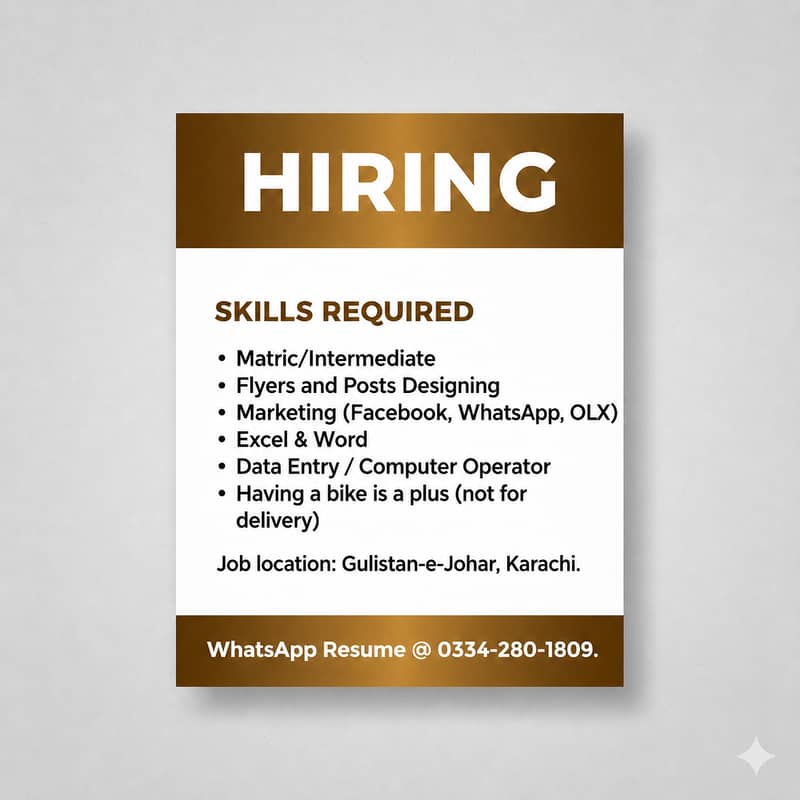 Hiring Marketer Computer and Data Entry Operator Admin Tasks 0