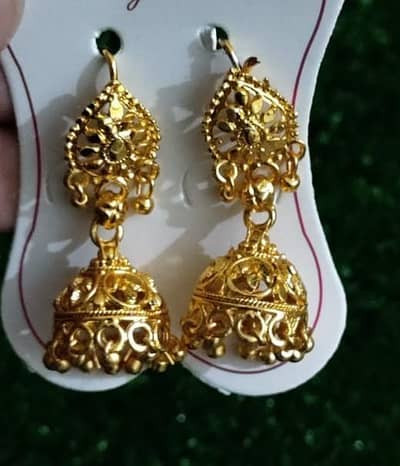 Beautiful Golden Antique Jhumka Earrings for Women