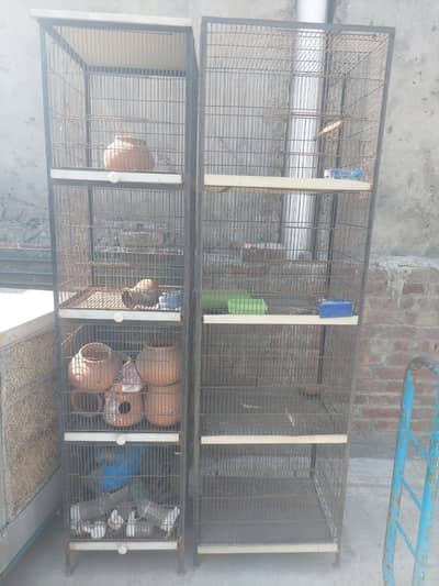 Birds Cage with free dana pots  and free kicker box 5 piece