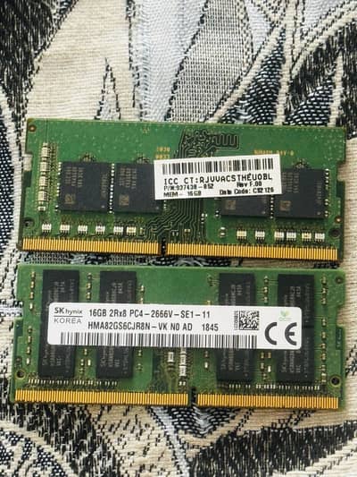 Sk hynix + samsung ddr4 16gb+16gb ram 3200+2666(pulled from hp laptop)