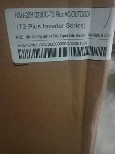 Haier ac DC invter T3 plus 1.5 ton not used pin pack