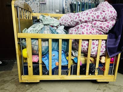 Wooden baby cart