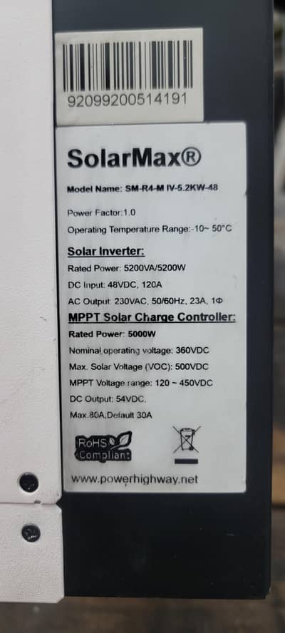 5kw hybrid solarmax inverter for sale