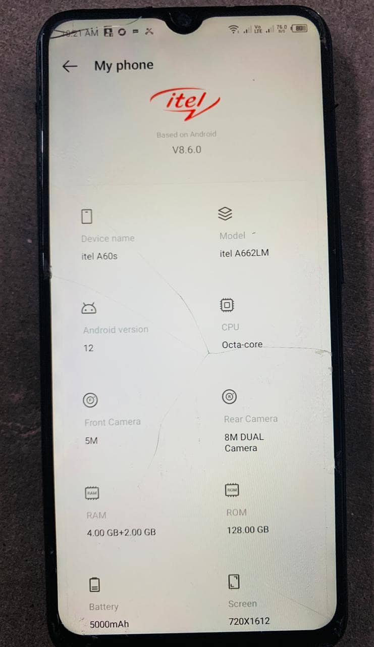 Itel A60s 1