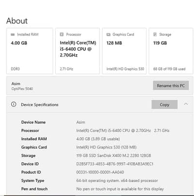 Dell optiplex 5040 i5 6th