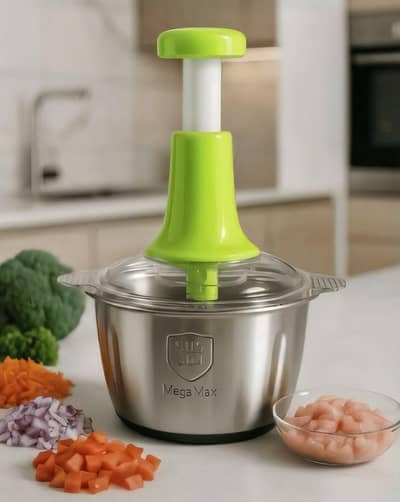 Mega Max Manual Stainless Steel Food Chopper & Meat Mincer