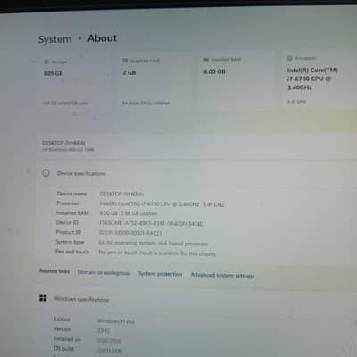 HP EliteDesk i7 6th Gen 8GB RAM 2GB GPU  Dell 1080p LED Setup