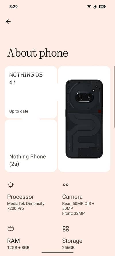 Nothing Phone 2a 10/10 condition box plus original calbe