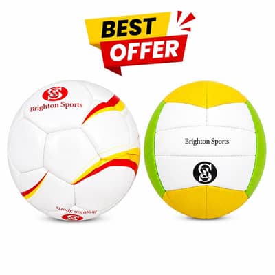 2 Pack Football Soccer Ball Set Training Match Ball for Boys Men