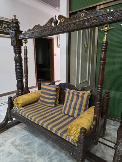 wooden indoor swing jhula