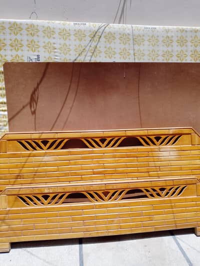 wooden bed