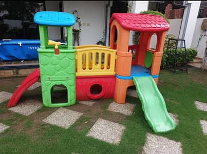 Imported Children’s Plastic Play Area with Slides & Tunnel