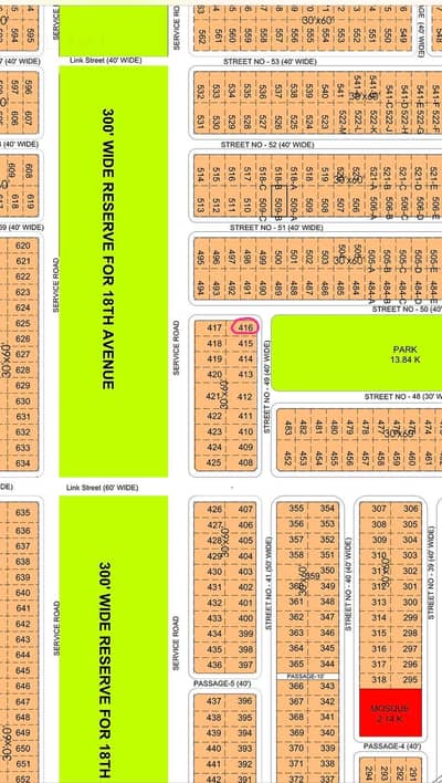 30*60(7 Marla ) Corner Plot