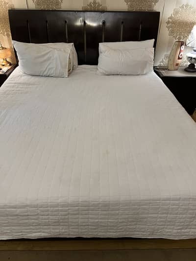 Bed and Side Table
