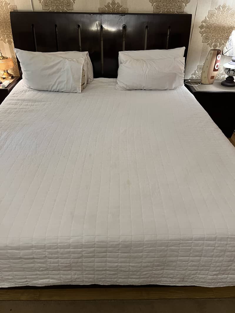Bed and Side Table 0
