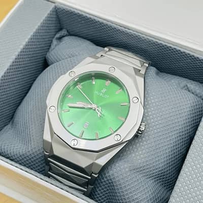 Diamond Cut Chain – Green Dial