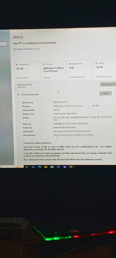 gaming PC in 10/10 condition not that much used